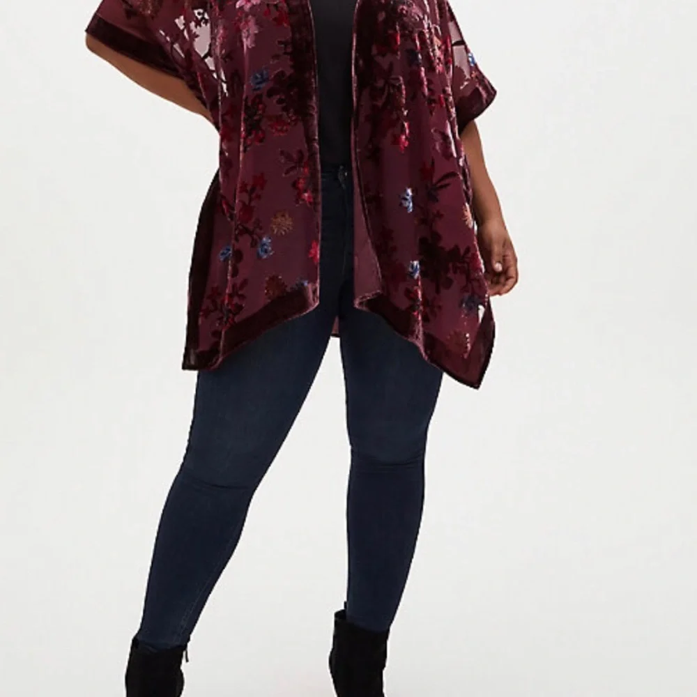 NWT Torrid Velvet Burnout Kimono - Picture 4 of 6
